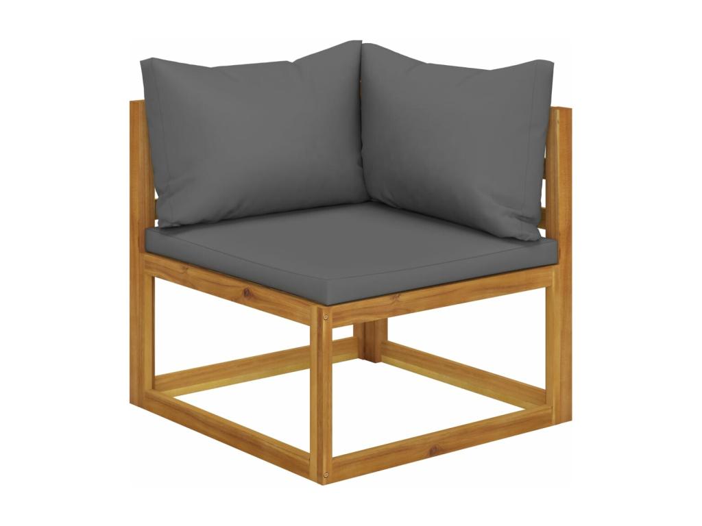 6-piece garden furniture set with cushions, solid Nobelea wood XEYE28068