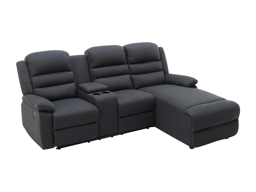 Elariva IKLJ10676 Right-Hand Corner Sofa in Anthracite Fabric