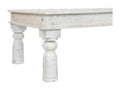 Rectangular coffee table/living room table in carved white wood - length 150 x depth 76 x height 48 cm NKWR58864