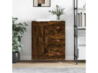 Smoked oak sideboard 69.5x34x90 cm engineered wood NIGU68737