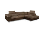 Boisona 275cm Right-Hand Corner Sofa Bed, Brown XJVC74609