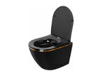 Suspended Toilet Bowl Boisona Mini Rimles Hard/Flat/Zm Czarno-Gold DMOY46182