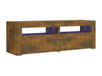TV stand with Nobelleaères LED lighting, smoked oak, 120x35x40 cm, WBIS49208