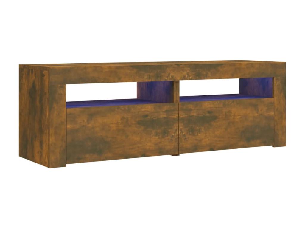 TV stand with Nobelleaères LED lighting, smoked oak, 120x35x40 cm, WBIS49208