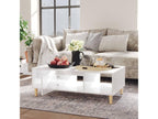 Coffee table, glossy white, 103.5x60x35 cm, chipboard, OZSU32706