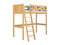 Wooden loft bed N04 Natural Pine 120x190 DOVF08195