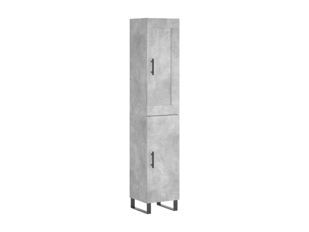 High sideboard, concrete grey, 34.5x34x180 cm, engineered wood, MAFX41120