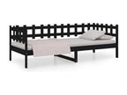 Black Daybed 90x200 cm Solid Pine Wood TFPN27646