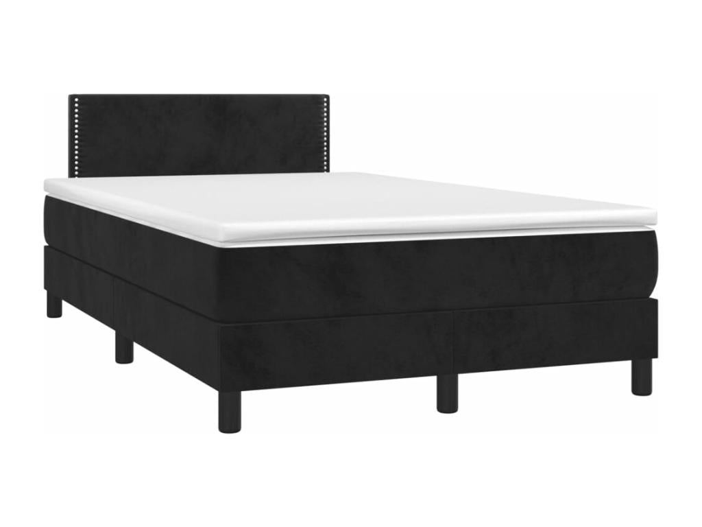 Nobellea bed base and black LED mattress 120x190 velvet EMIH52150