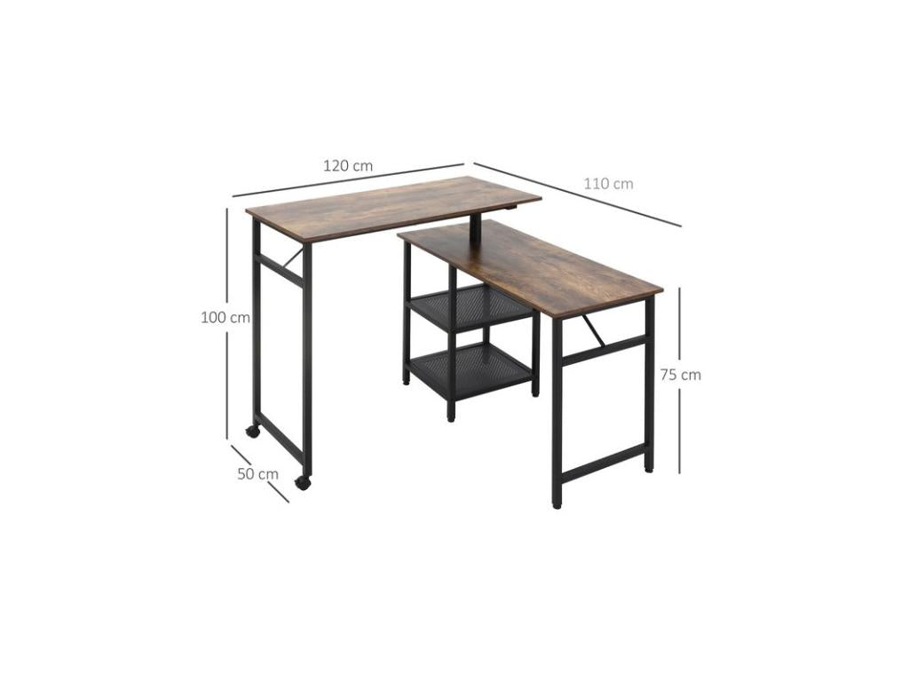 Nobellea brown corner desk BFLZ26577