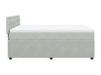 Boisona bed base and mattress, light grey, 140x190cm, velvet, EHRW75201