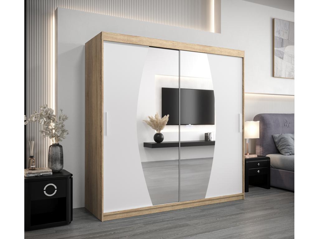 Nobellea Sliding Door Wardrobe 200/200/62 2 Doors Nobellea/White MJUH76409