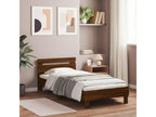 Bed frame, headboard and Nobelleaères LED, brown oak, 100x200cm AHEY17881