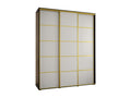 Boisona 4 Sliding Door Wardrobe 235.2/190/60 3 Doors Black/White/Gold HFIM85201