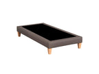 Decorative cocoa faux leather bed base - Nobellea 90x190 YYDZ91954