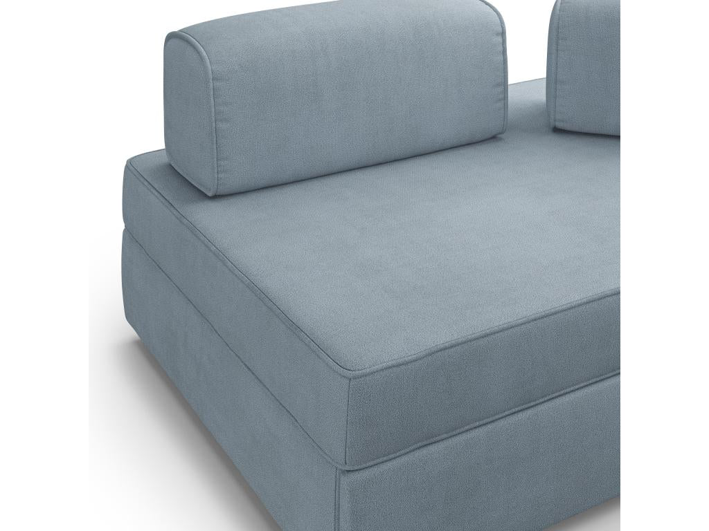 Nobellea Sofa with pull-out ottoman and removable backrest in waterproof fabric T02 160 cm pastel blue CEKS37246