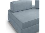 Nobellea Sofa with pull-out ottoman and removable backrest in waterproof fabric T02 160 cm pastel blue CEKS37246