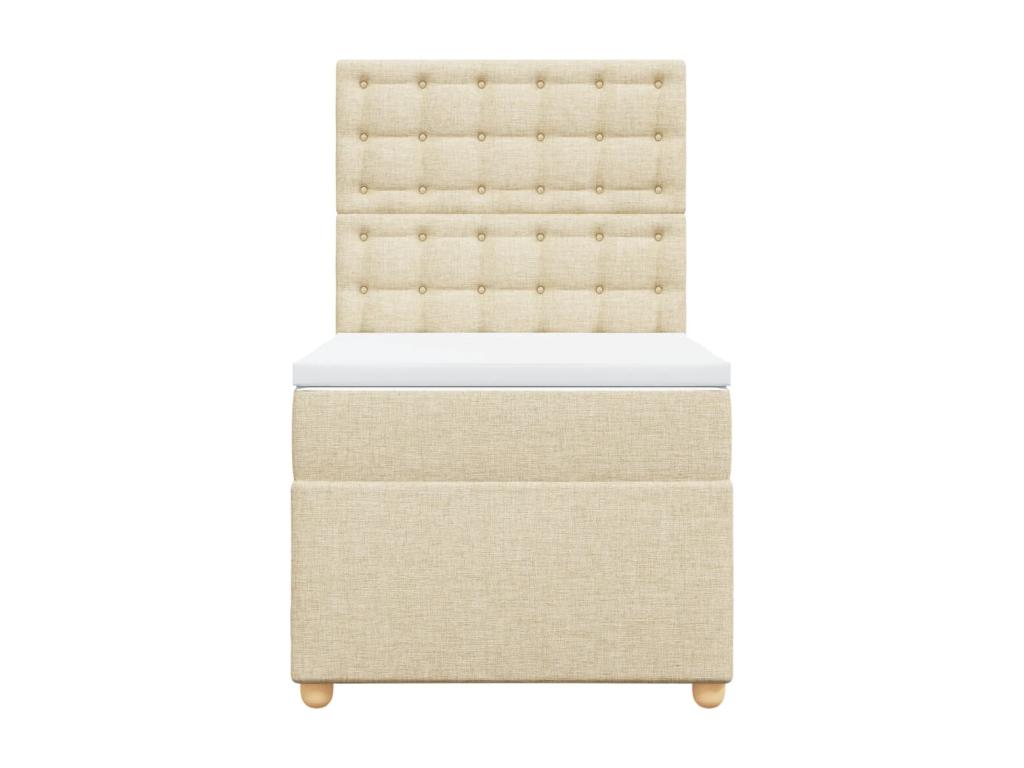 Nobellea bed base and mattress, Cream, 90x190 cm, Fabric BXPU49051
