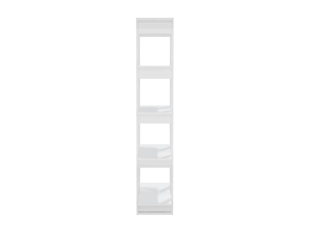 Bookshelf/Room Divider, Glossy White, 80x30x160 cm, JPYS56223