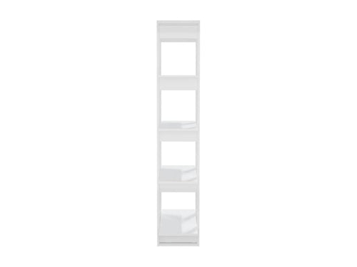 Bookshelf/Room Divider, Glossy White, 80x30x160 cm, JPYS56223