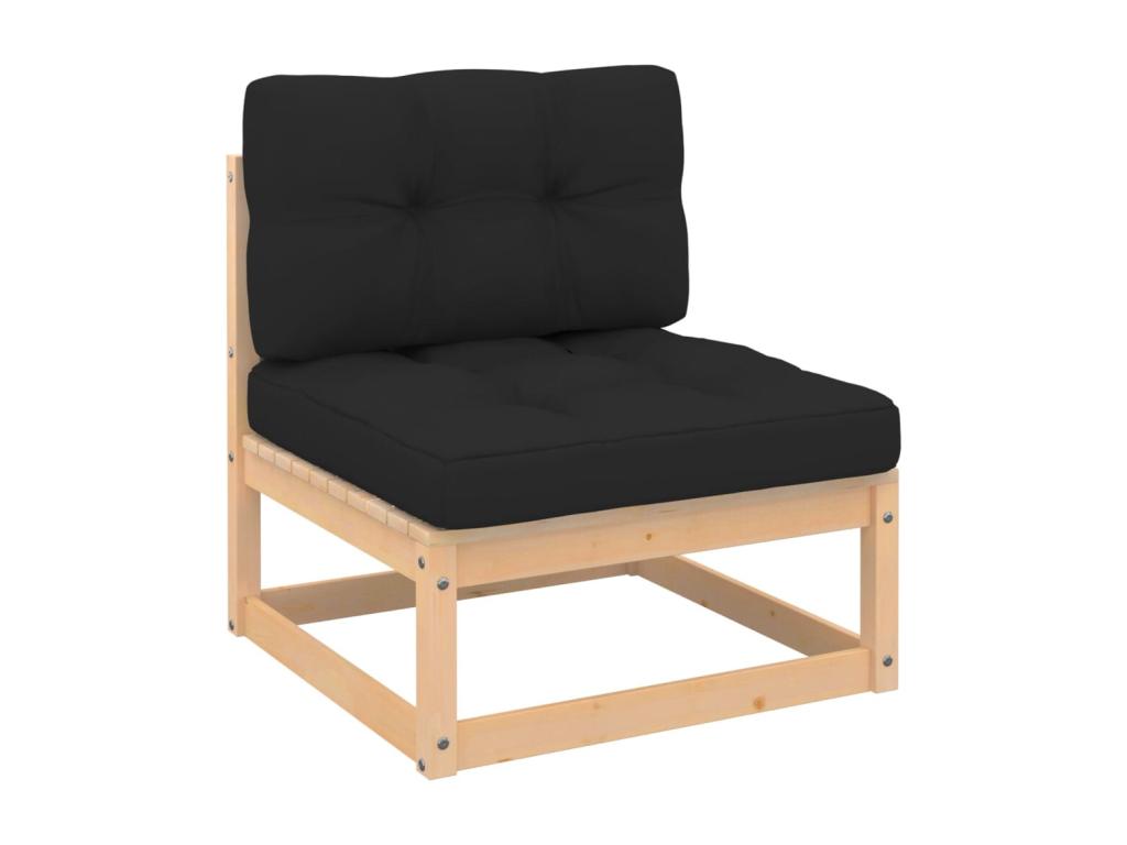 6-piece garden furniture set with cushions, solid pine wood DRGC72165