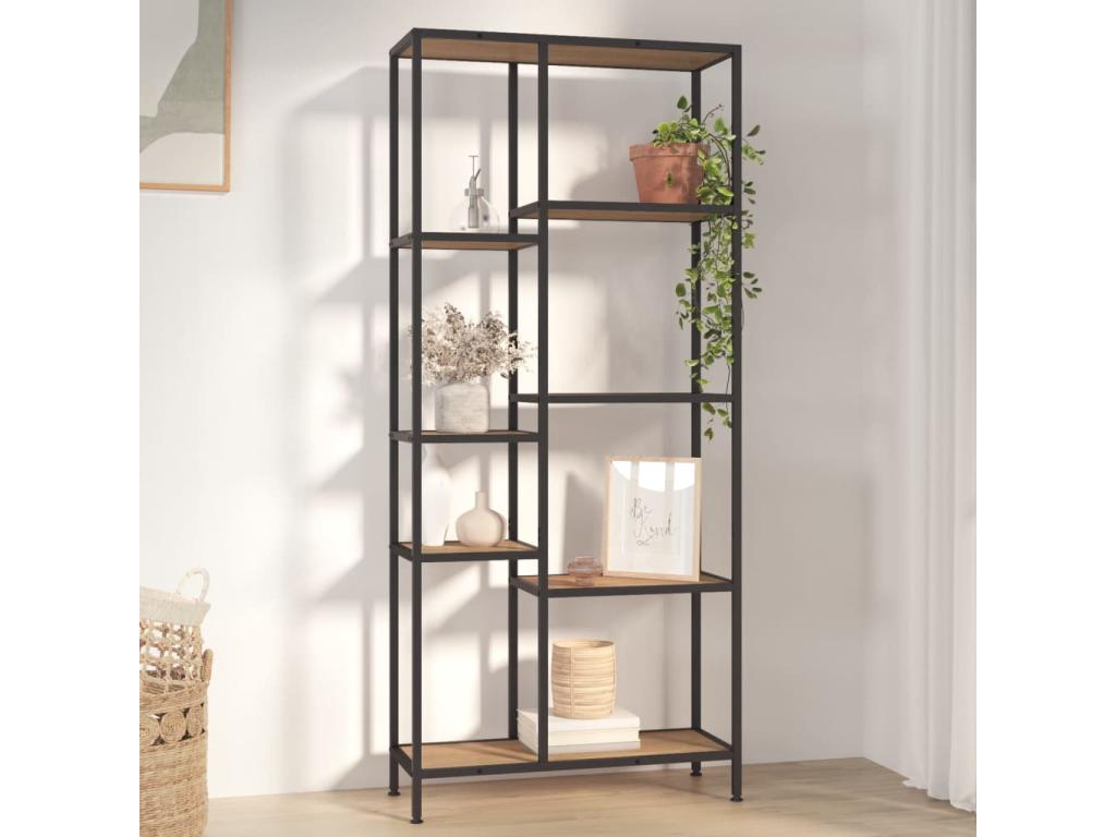 Bookshelf 80x30x180 cm Steel and engineered wood BJHK05283