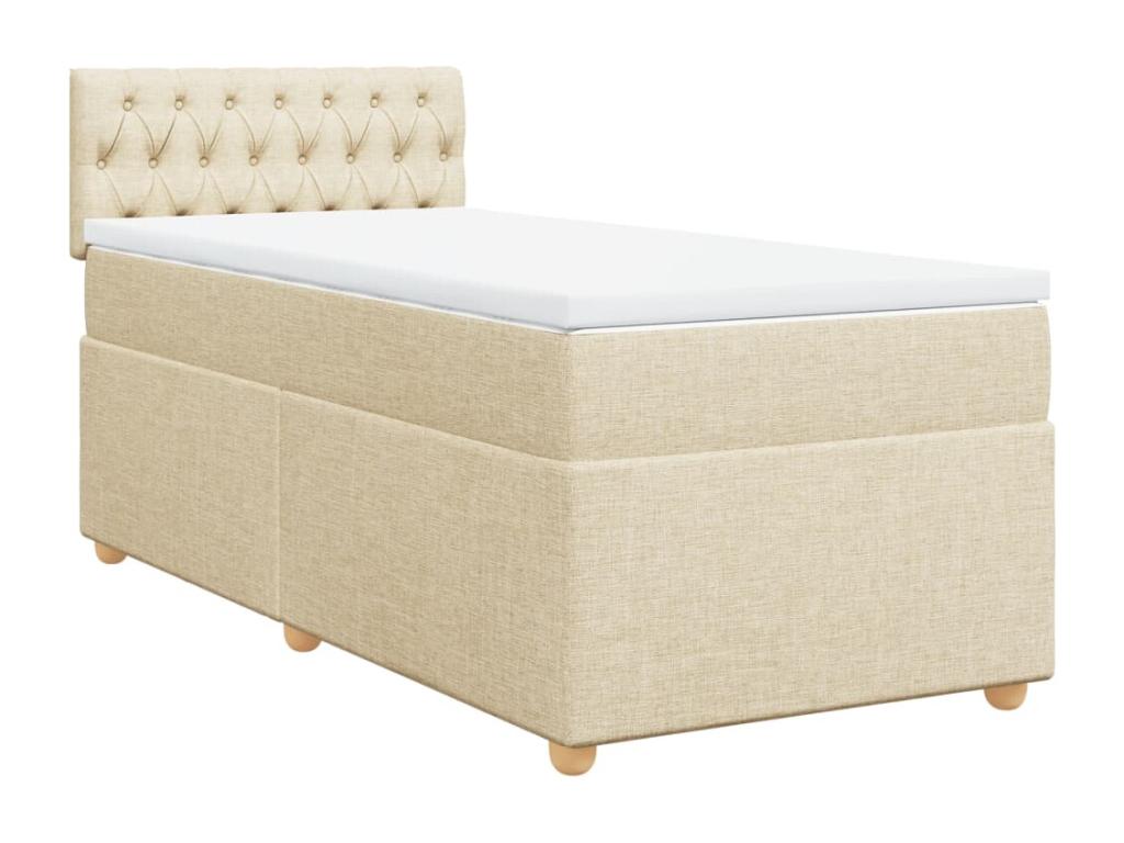 Boisona bed base and mattress, Cream 90x190 cm, Fabric CPNK97254