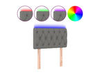 Dark Grey LED Headboard 80x7x78/88 cm Fabric DBNQ46355