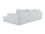 Convertible panoramic corner sofa in chenille fabric - light blue - Nobellea VSDH33600