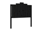 Black bed frame and headboard 100x200 cm solid wood IXAO76046