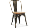 Dining chair - Industrial design - Steel and wood - New edition - Nobellea Metallic bronze DAGW96260