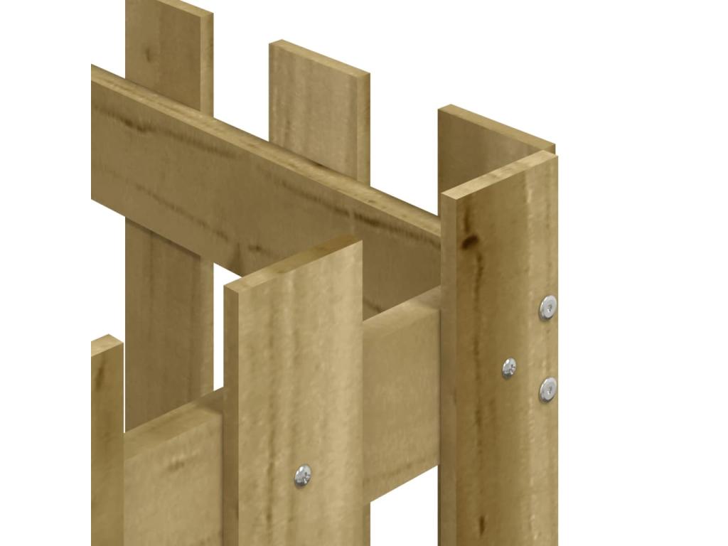 Planter with fence design 60x60x60 cm impregnated pine BVPY77756