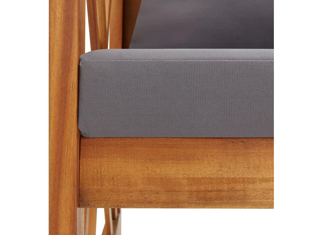 3-piece garden furniture set with cushions, solid Boisona wood, 6 BEZJ76028