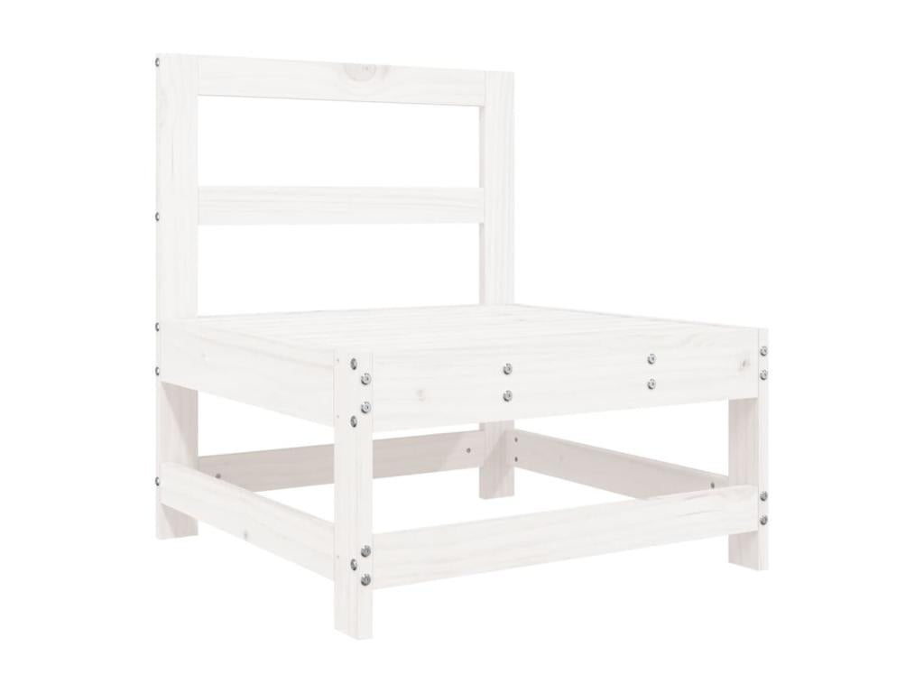 4-piece garden furniture set, white, solid pine wood GCZF70643