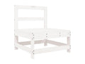 4-piece garden furniture set, white, solid pine wood GCZF70643