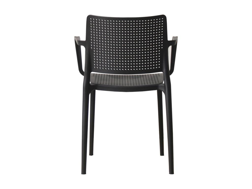 Set of 2 black patio chairs CFXF47912
