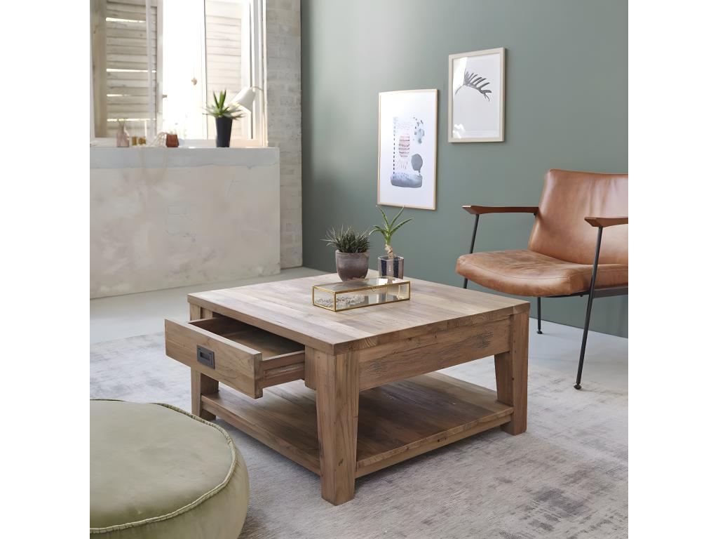 Coffee table in solid recycled teak PVGG48018