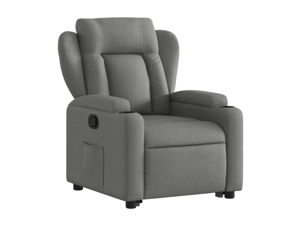 Dark Grey Fabric Reclining Armchair JRBS37538