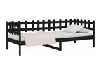 Black Daybed 90x200 cm Solid Pine Wood TFPN27646