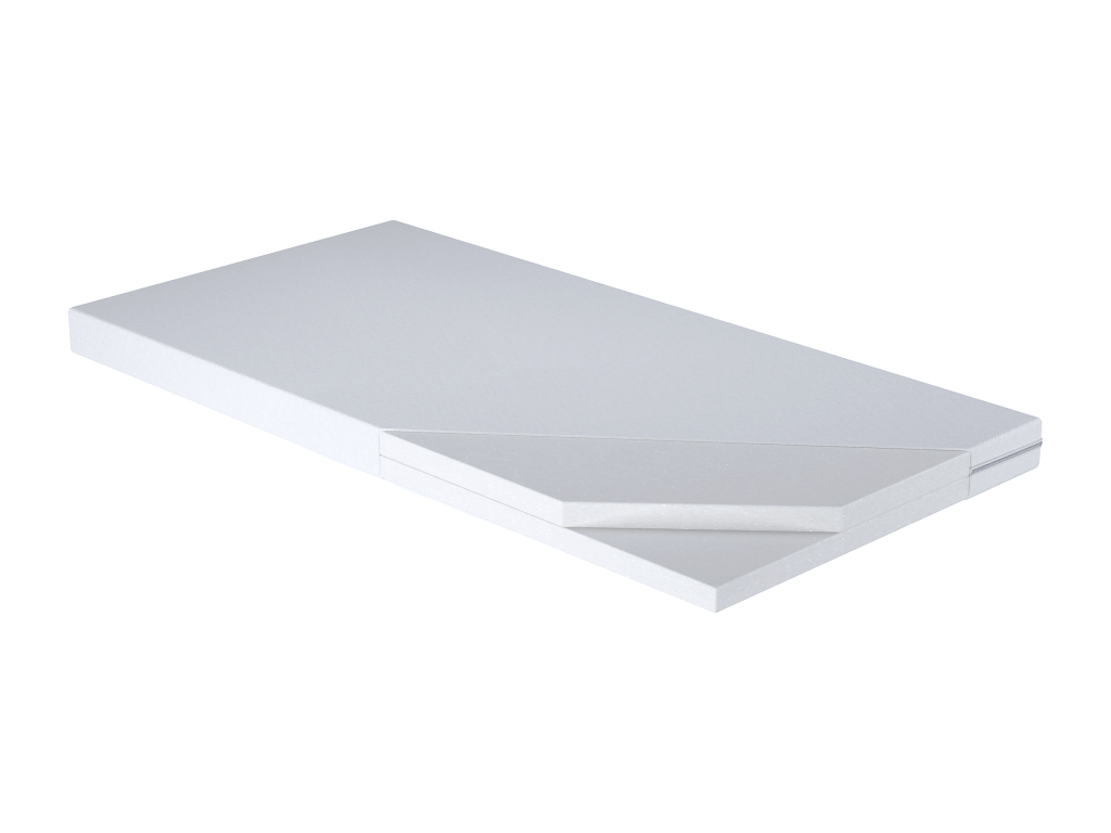 Boisona - Single bed 140x70 white in a set with guardrail, mattress and slatted base MUDQ21205