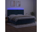 Nobellea bed base with mattress and LED light, dark blue, 200x200 cm, ZRDU32481
