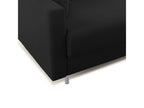 Nobellea Detachable Microfiber Convertible Sofa T11 168 cm Matte - 120x197 Black JVZN62351