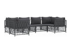 6-piece garden furniture set with cushions, anthracite steel XPBD10763