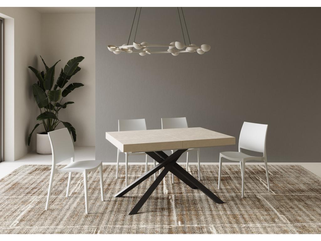 Extendable table 90x120/380 cm Boisona cashmere anthracite legs VBAE23441