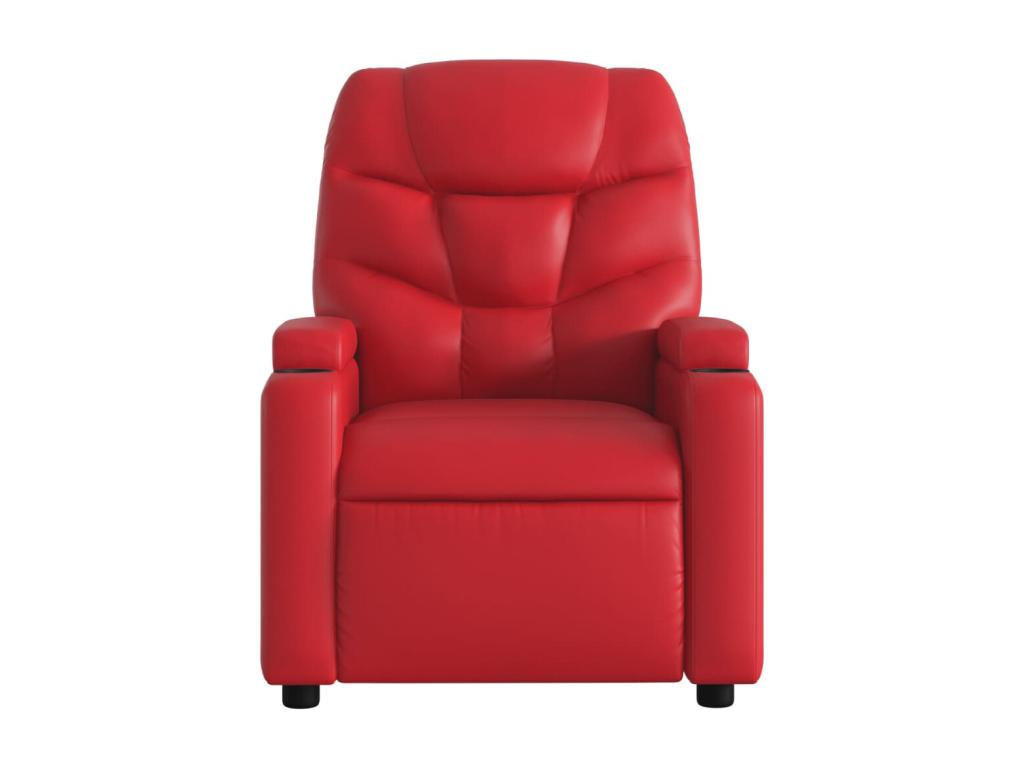 Electric Recliner Chair, Red Faux Leather OLQM65084