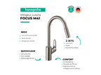 Kitchen faucet with pull-out spray M41 240 sBox 2 jets chrome STRC36285