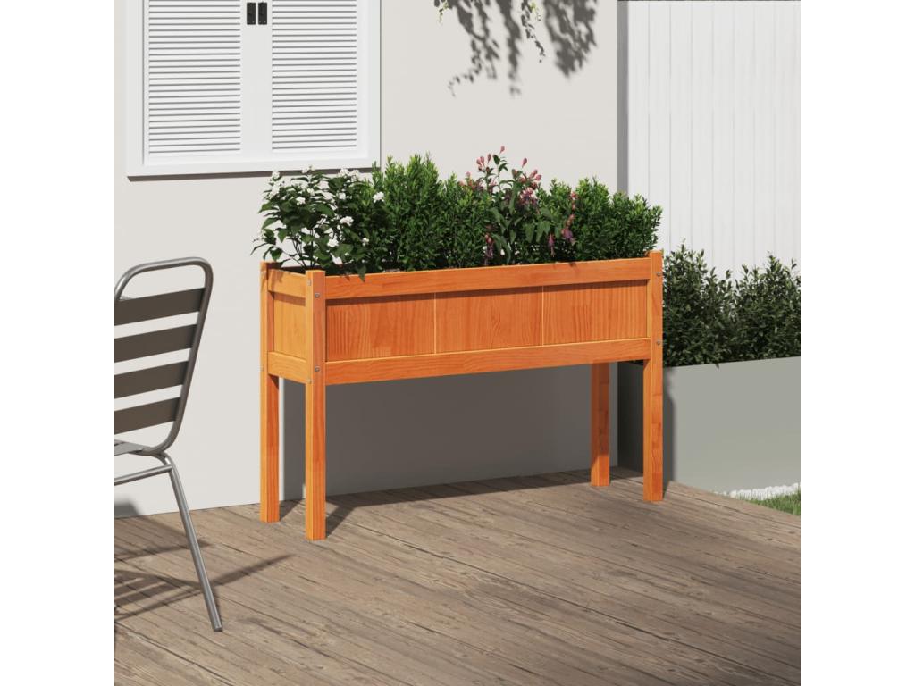 Planters with feet and legs, 110x31x70 cm, solid pine wood, NLDH93050