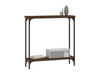 Brown oak console table 75x22.5x75 engineered wood IKNK35653