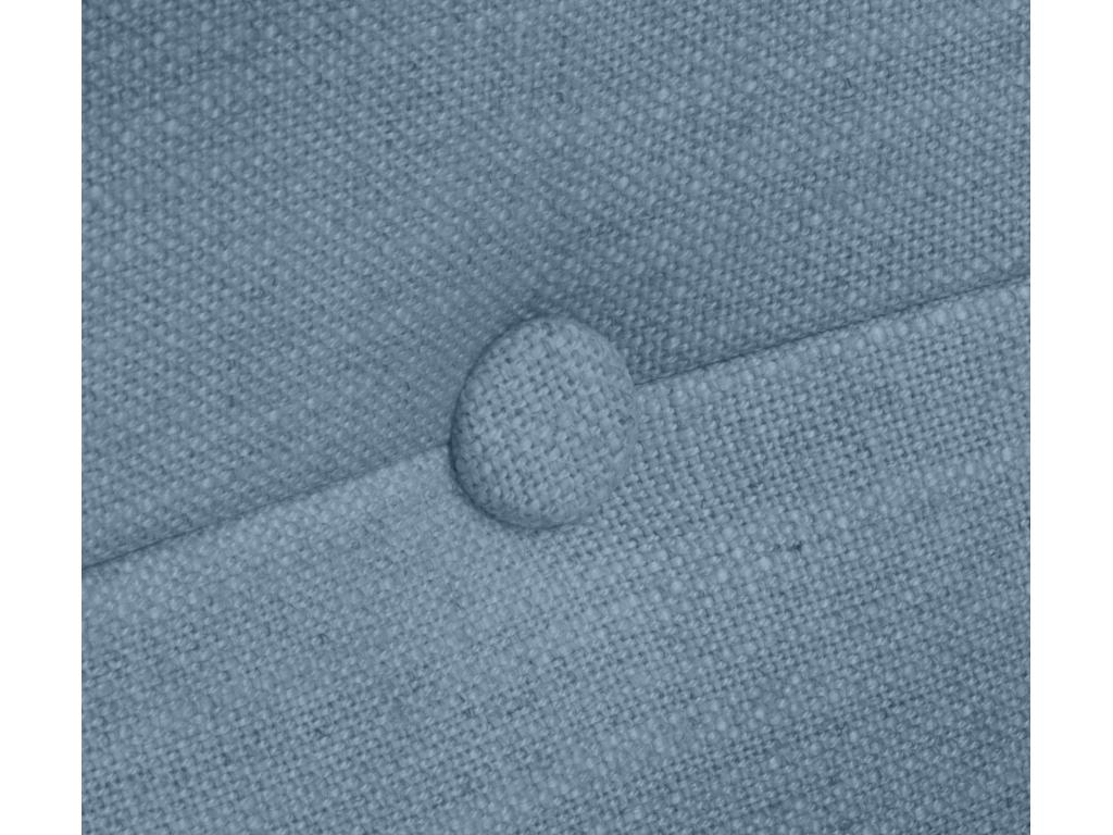 Boisona Natural Linen Headboard with Buttons 160x105cm with Legs for 150/160cm Beds - Blue JTRG28311