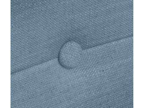 Boisona Natural Linen Headboard with Buttons 160x105cm with Legs for 150/160cm Beds - Blue JTRG28311